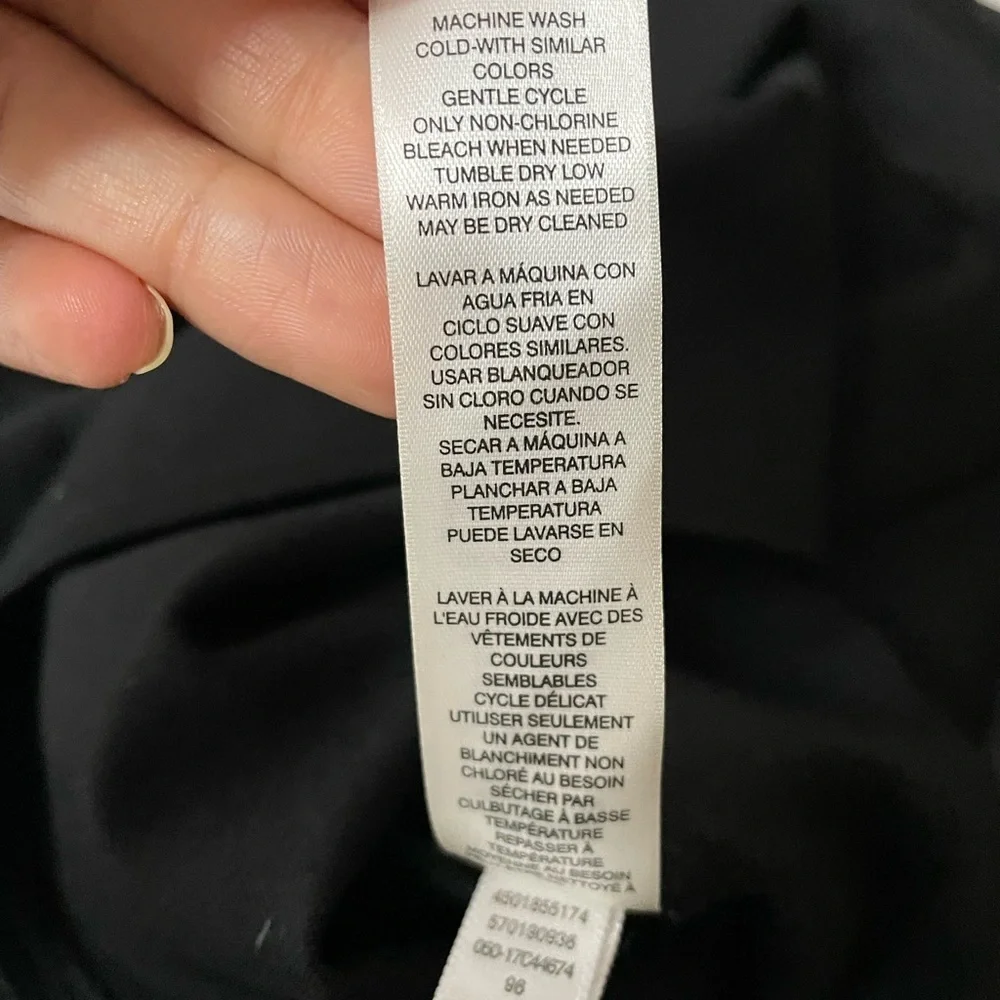 Chico's Sheer Overlay Mock Neck Dress Black Size 3 US 16 L - Picture 9 of 9